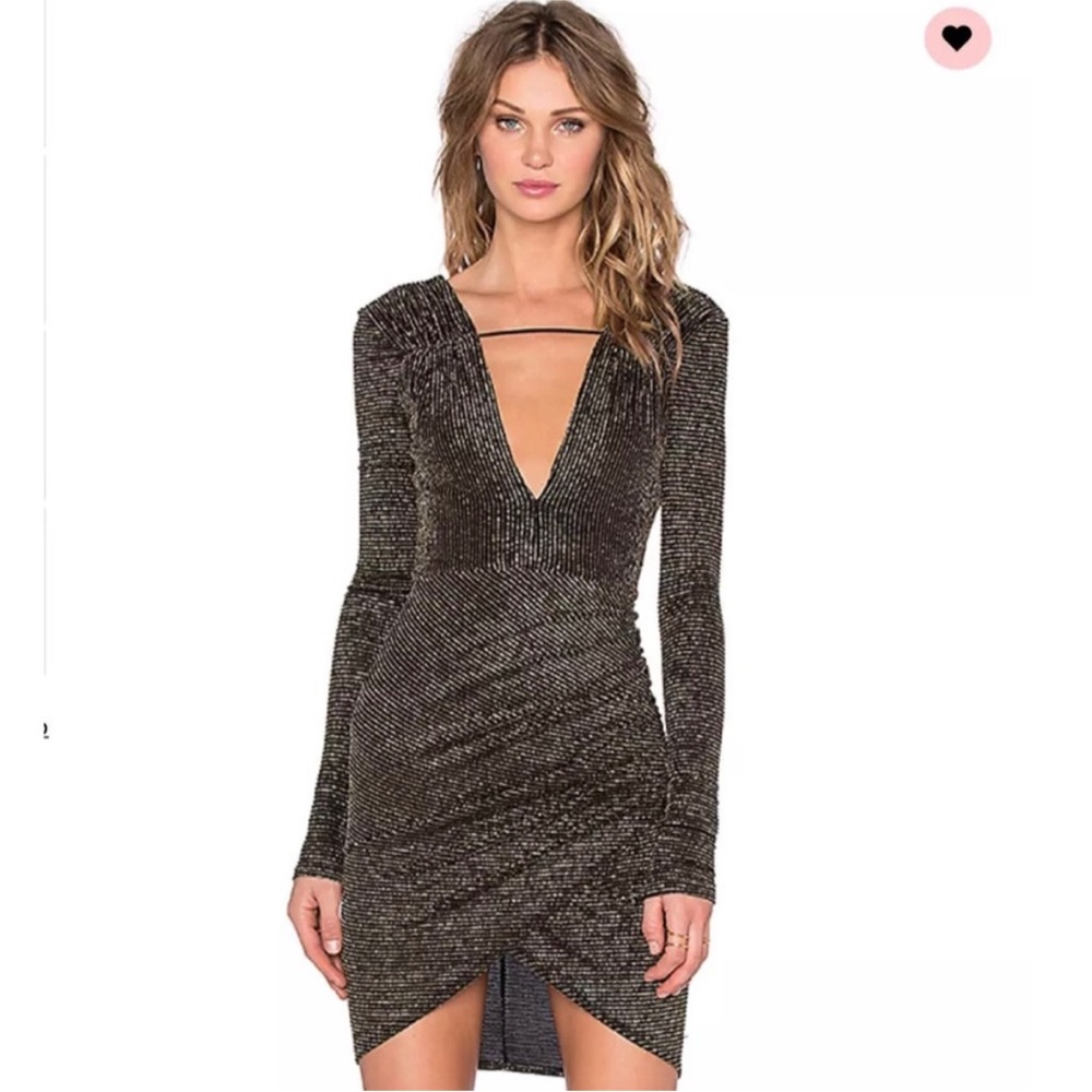 Bec & Bridge Black Sands Long Sleeve Dress